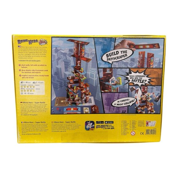 HABA Rhino Hero Super Battle 3D card stacking game - Picture 2 of 2